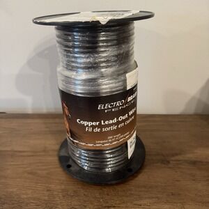 Electric Fence Lead Out Wire Copper 200ft 15kV Insulated Farm Livestock Cable